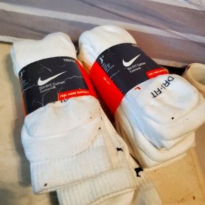 6 pair 5y-7y Nike Crew Dri-Fit Cushioned Socks